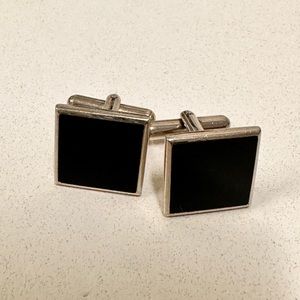 Tous black onyx cufflinks
